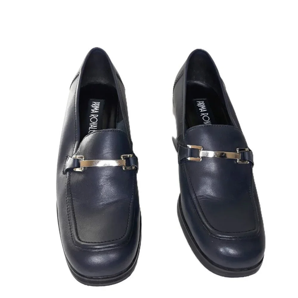 Horsebit Loafers 9M Preppy Academic Old Money Prima Royale Blue